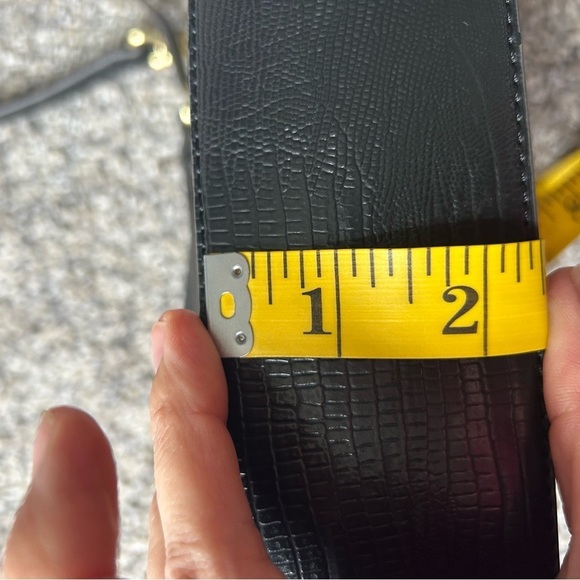 NWOT Anne Klein black and gold with animal print shoulder purse - Picture 12 of 13